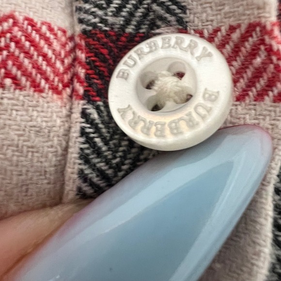 Burberry London Plaid Flannel Long Sleeve Button Up Shirt Logo Crest M - Picture 5 of 10
